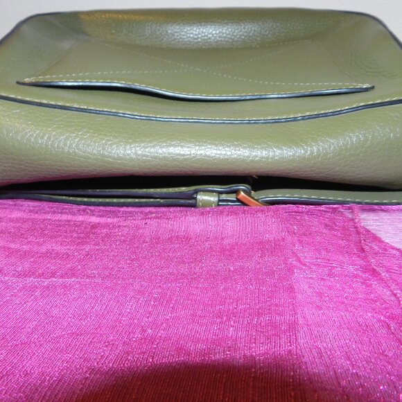 👜Marc Jacobs Recruit Nomad Saddle Pebble Leather Army Green Crossbody Bag 👜 - Picture 10 of 16